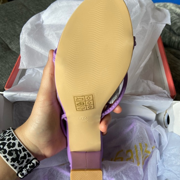 Allegra K Purple Lace up Heels, Size 7.5 - Picture 9 of 9